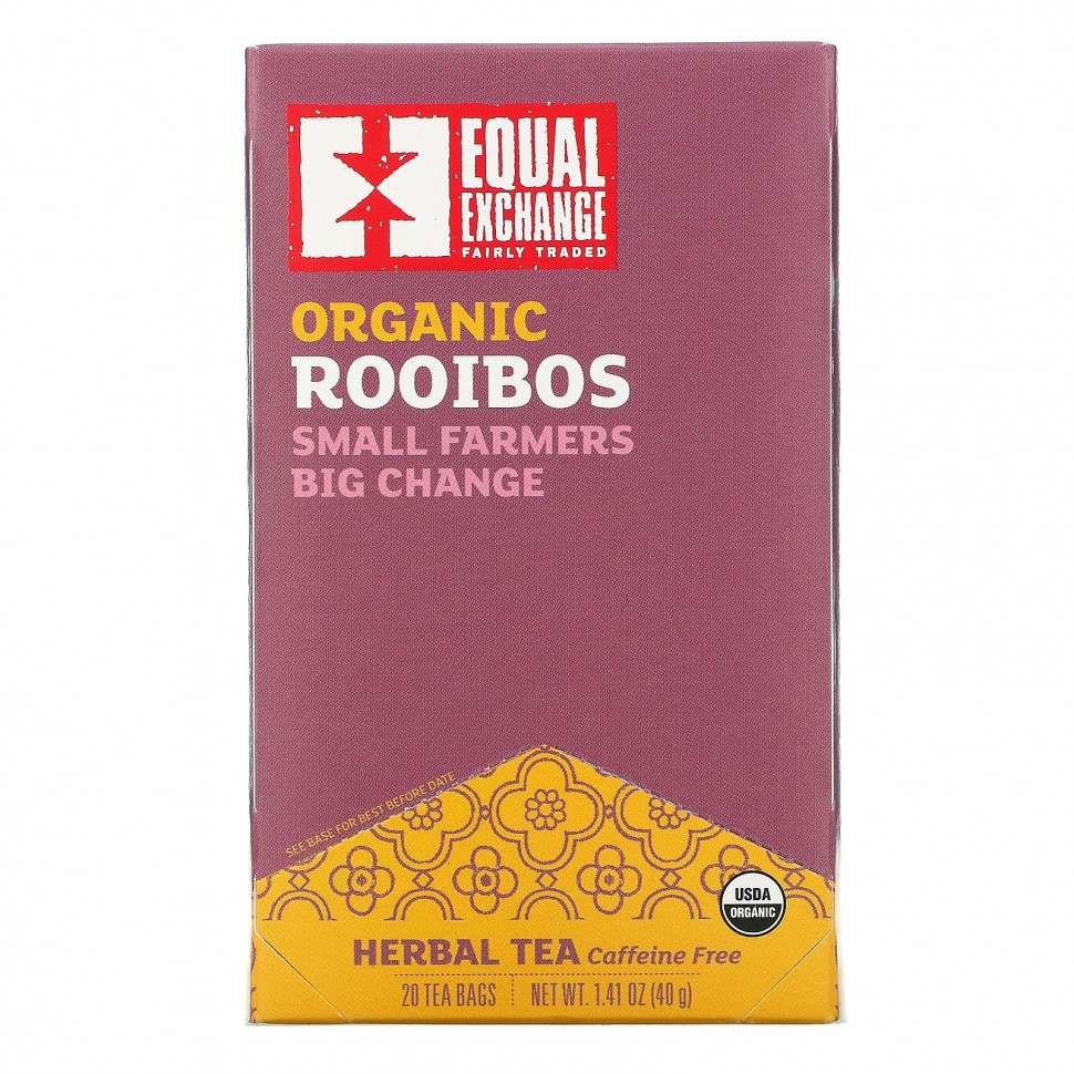 Equal Exchange, Organic Rooibos, Herbal Tea, 20 Tea Bags, 1.41 oz ( 40 g)  1140