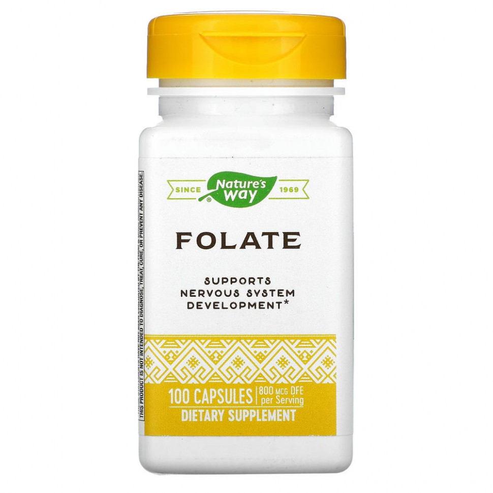  IHerb () Nature's Way, Folate , 800 mcg, 100 Capsules, ,    1360 