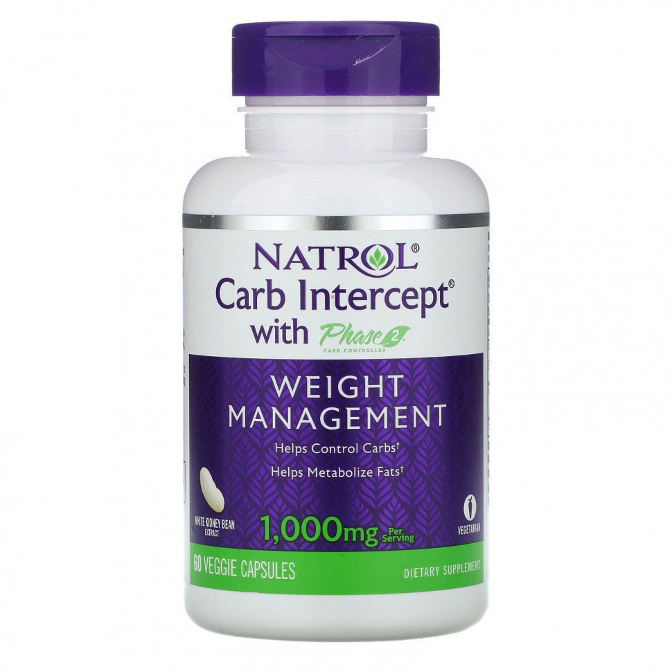 Natrol, Carb Intercept  Phase 2 Carb Controller, 500 , 60    3430