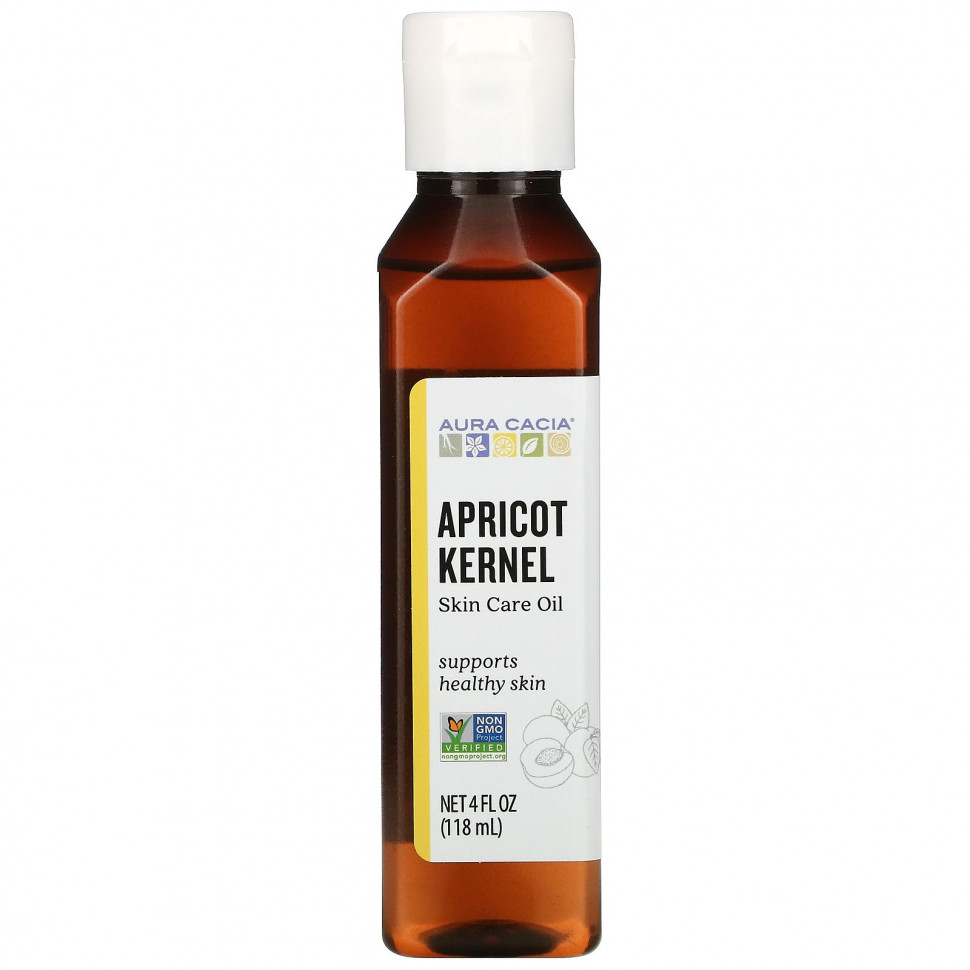 Aura Cacia, Skin Care Oil, Rejuvenating Apricot Kernel, 4 fl oz (118 ml)  860