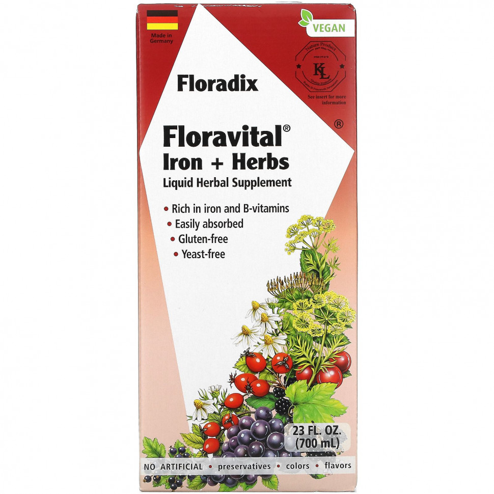 Gaia Herbs, Floradix,    Floravital, 23 .  (700 )  10990