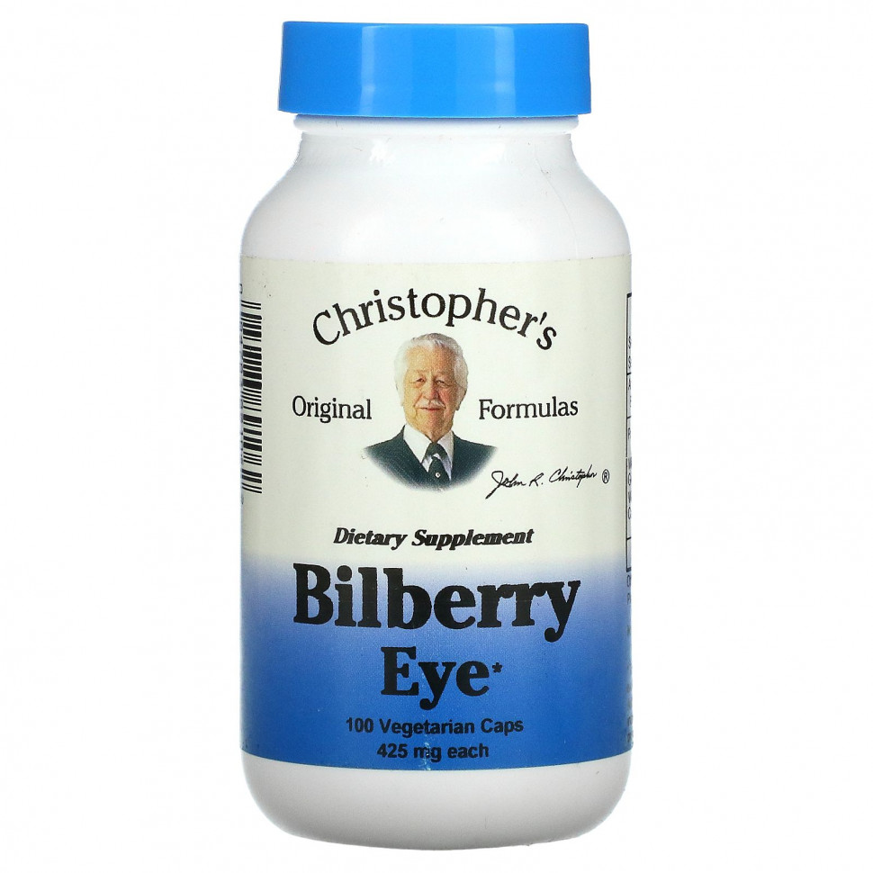 Christopher's Original Formulas, Bilberry Eye, 400 mg, 100 Vegetarian Caps  3380