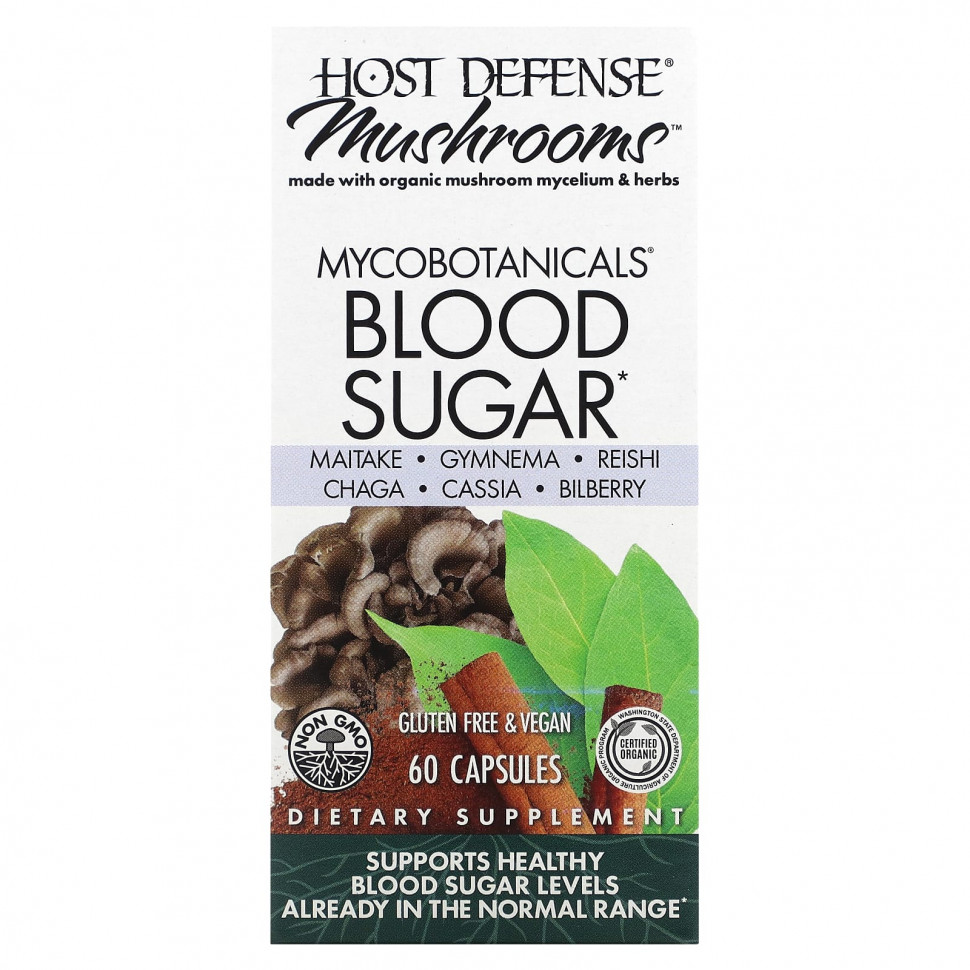 Fungi Perfecti Host Defense, Mushrooms, MycoBotanicals,   , 60   4790