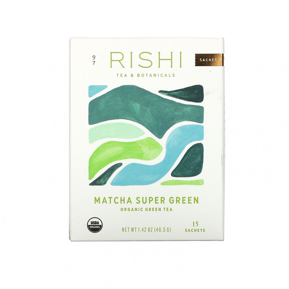 Rishi Tea, Organic Green Tea, Matcha Super Green, 15 , 40,5  (1,42 )  2060