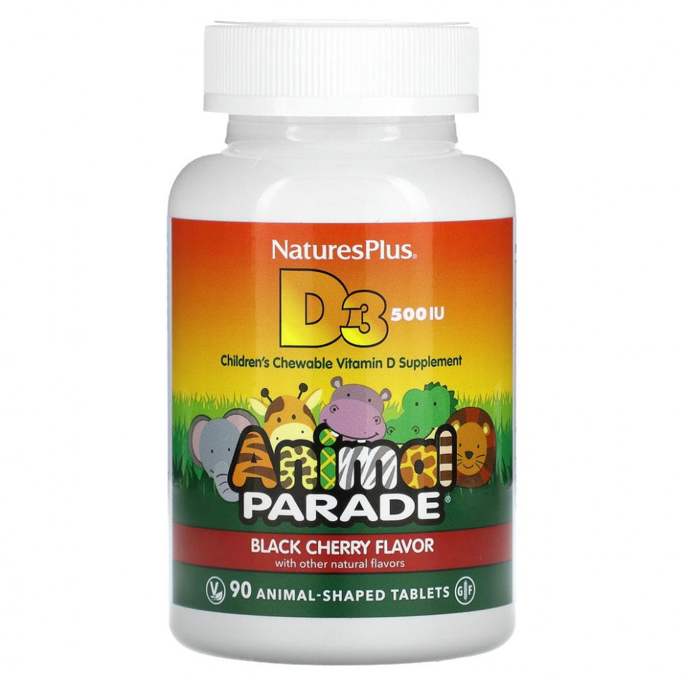 NaturesPlus, Source of Life, Animal Parade,  D3,    , 500 , 90      1580