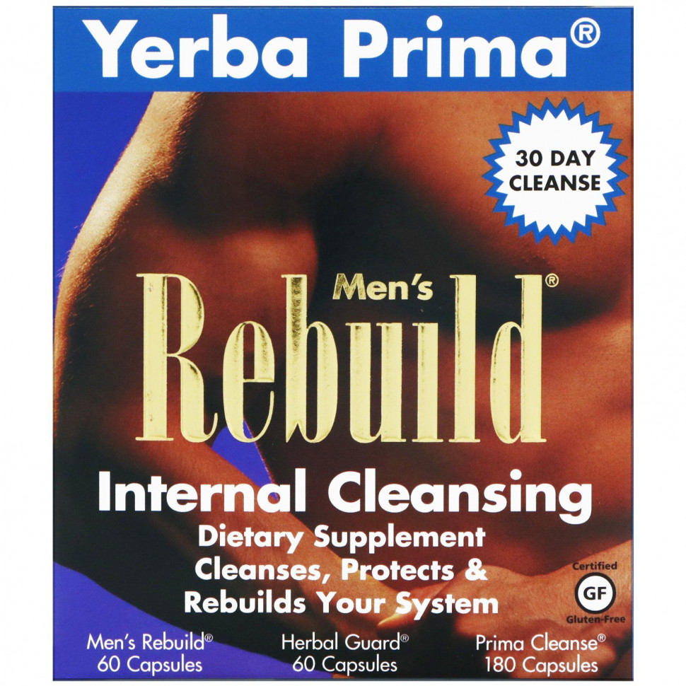 Yerba Prima, Men's Rebuild Internal Cleansing,   3 , 3   4990