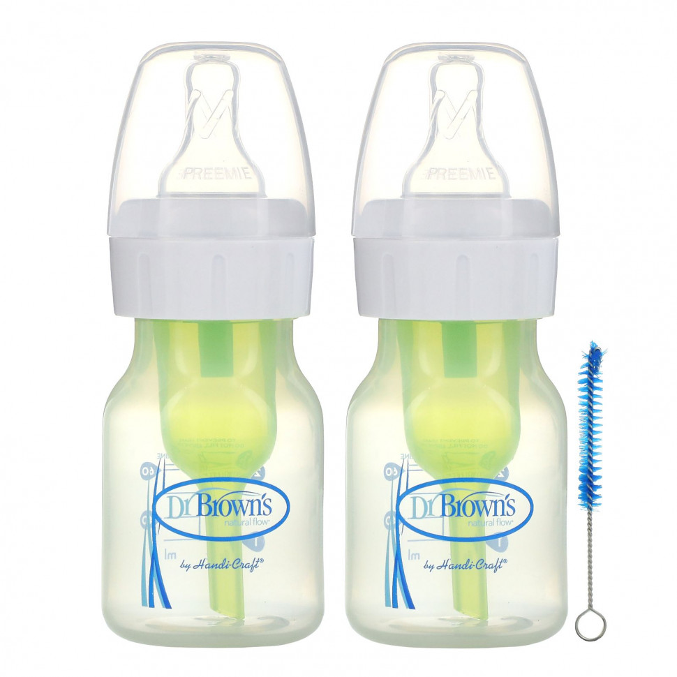 Dr. Brown's, Natural Flow, Anti-Colic Bottle, P/0+Months, 2 Pack, 2 oz (60 ml)Each  3020