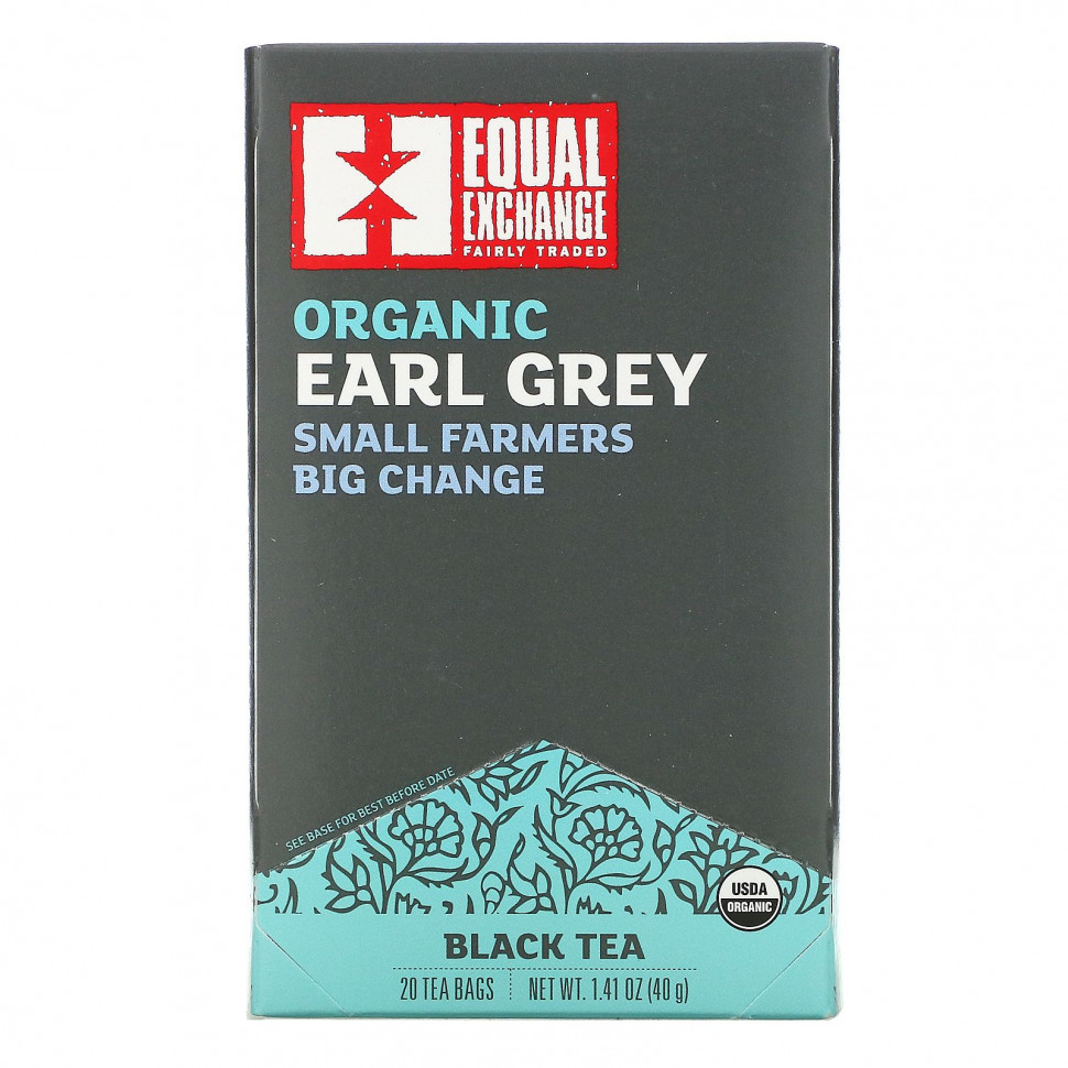 Equal Exchange, Organic Earl Grey, Black Tea, 20 Tea Bags, 1.41 oz ( 40 g)  1140