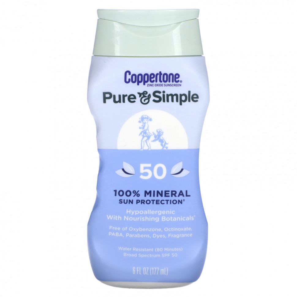 Coppertone, Pure & Simple, 100%    , SPF 50, 177  (6 . )  2780