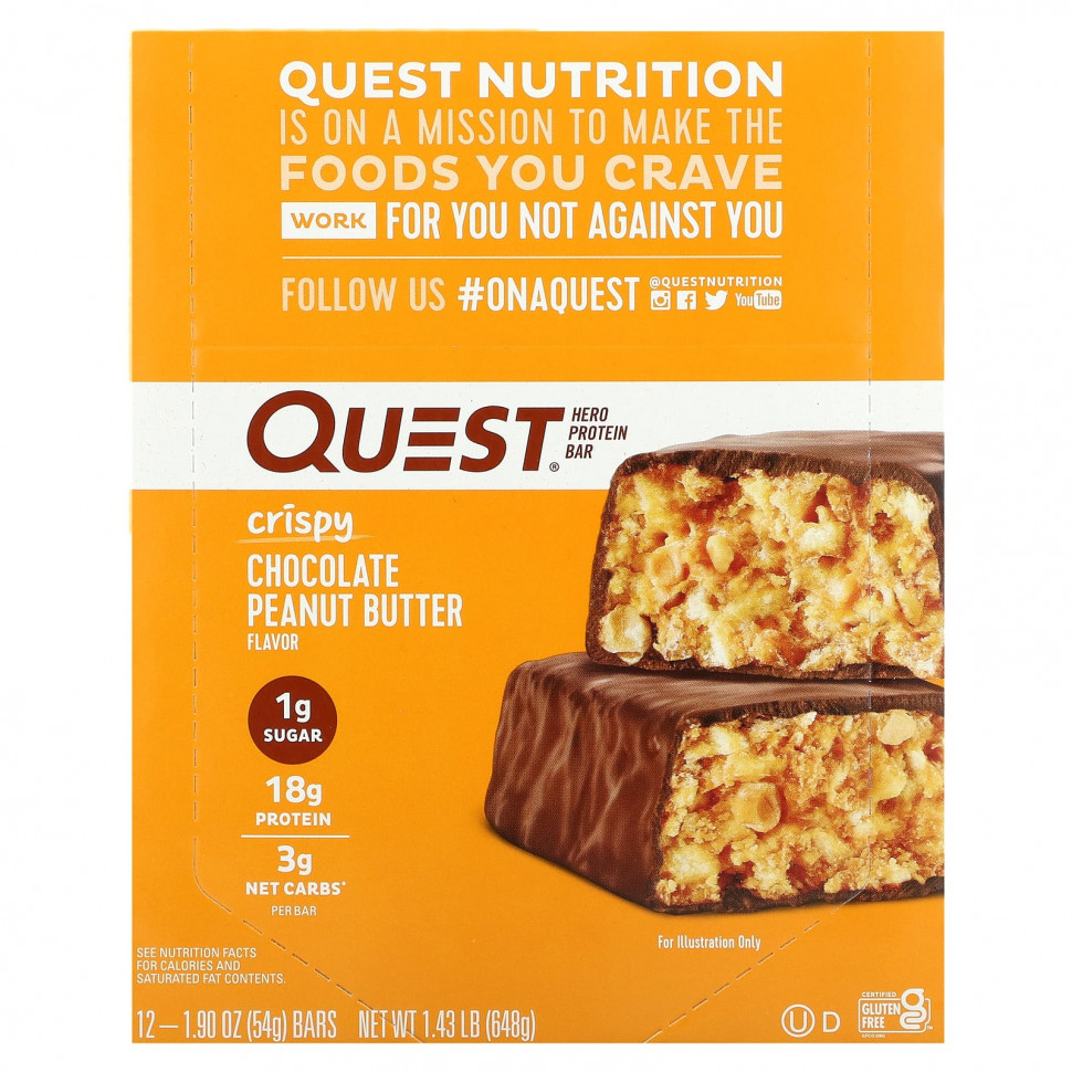 Quest Nutrition, Hero Protein Bar,     , 12   54  (1,9 )  7150