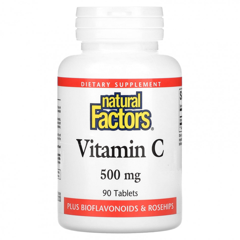 Natural Factors, Vitamin C, 500 mg, 90 Tablets  1270