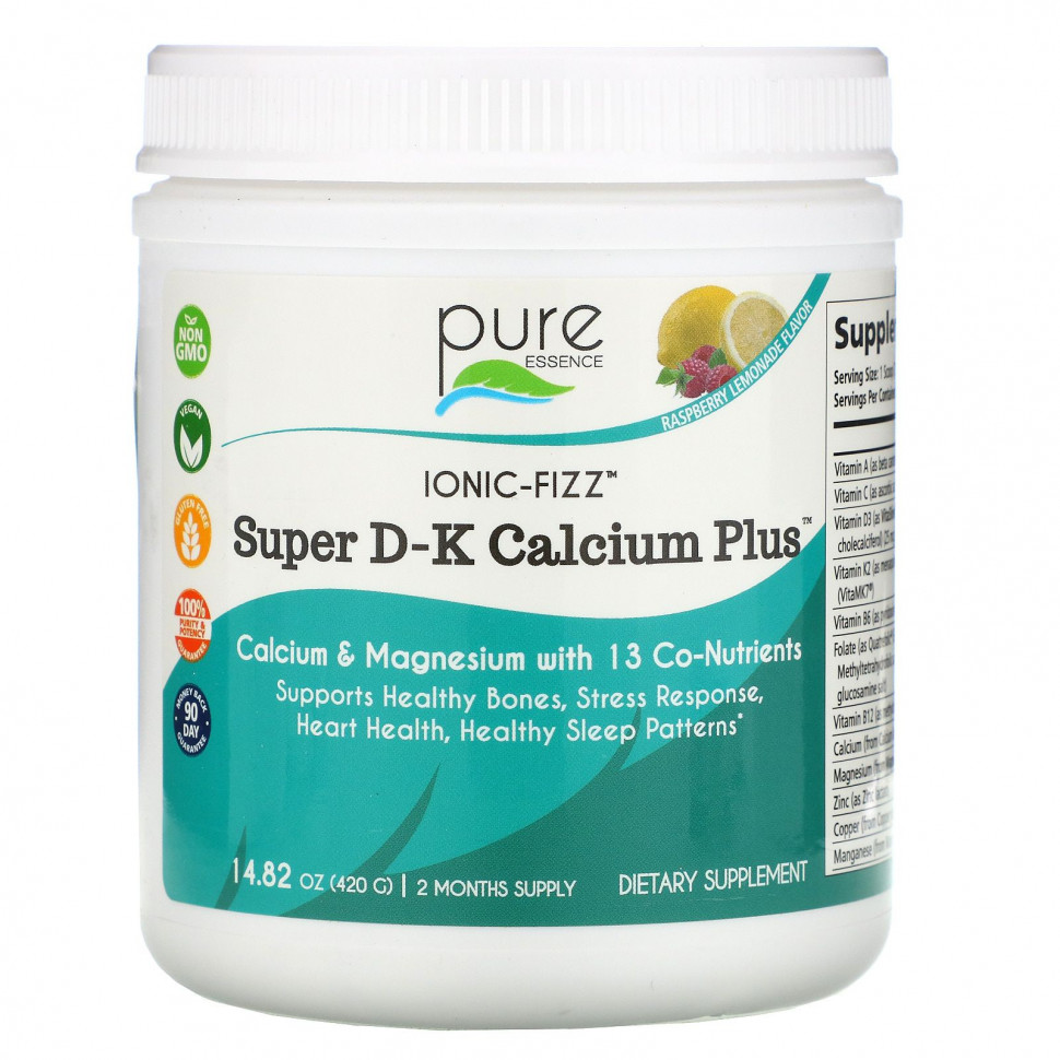 Pure Essence, Ionic-Fizz, Super D-K Calcium Plus,  , 420  (14,82 )  8060