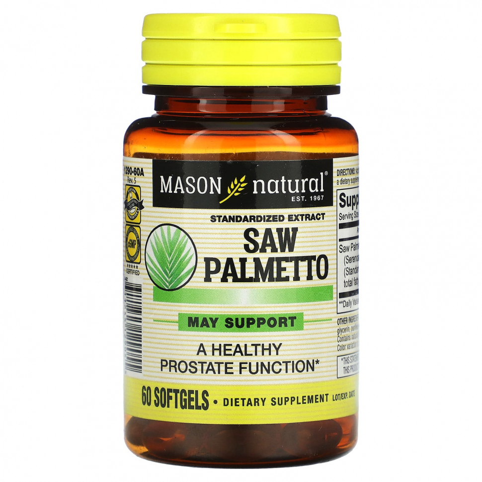 Mason Natural, Saw Palmetto,  , 60    2370