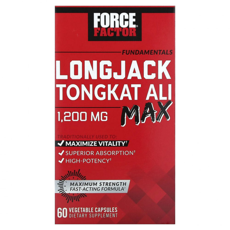 Force Factor, Fundamentals, LongJack Tongkat Ali Max, 1200 , 60    4000