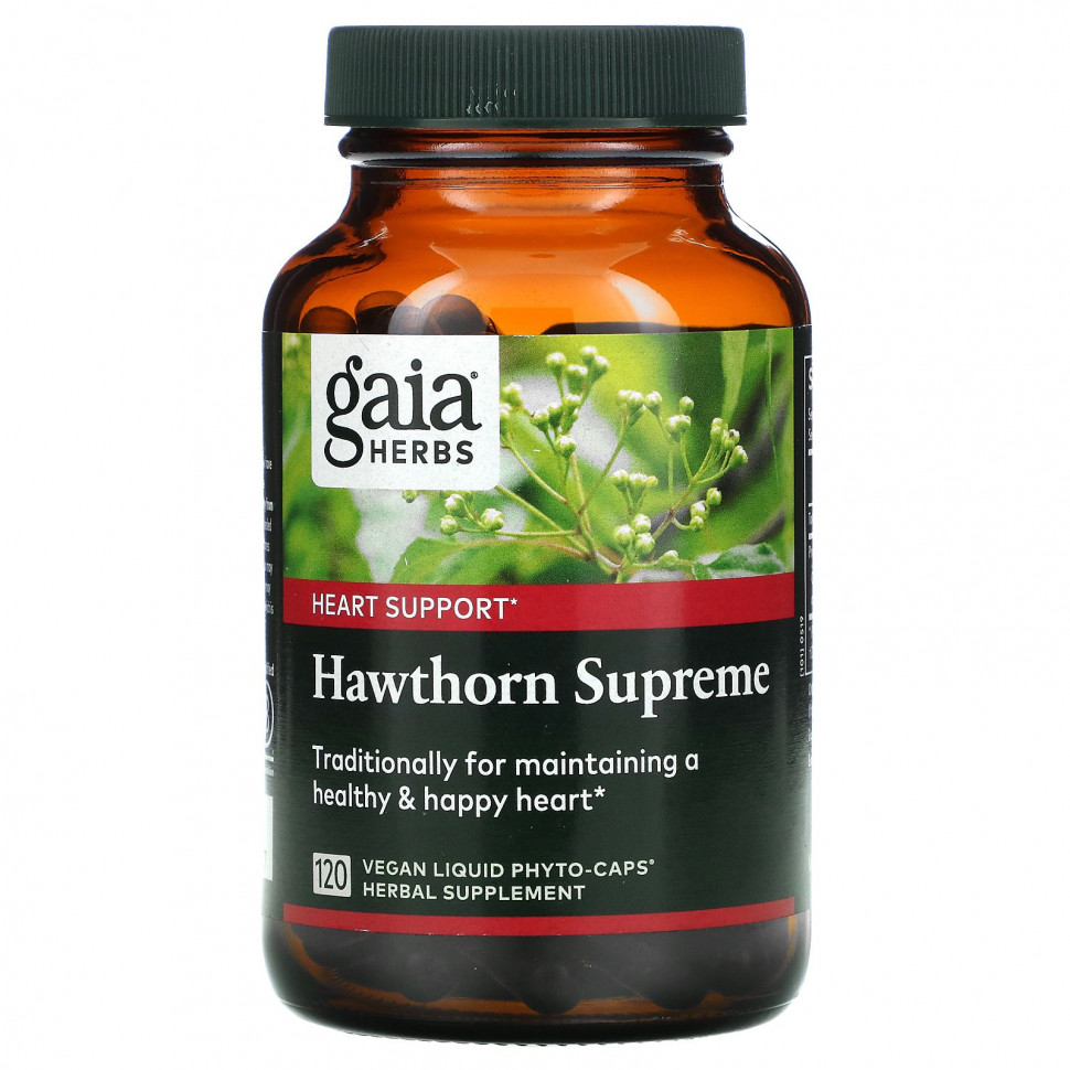  IHerb () Gaia Herbs, Hawthorn Supreme, 120   , ,    7370 