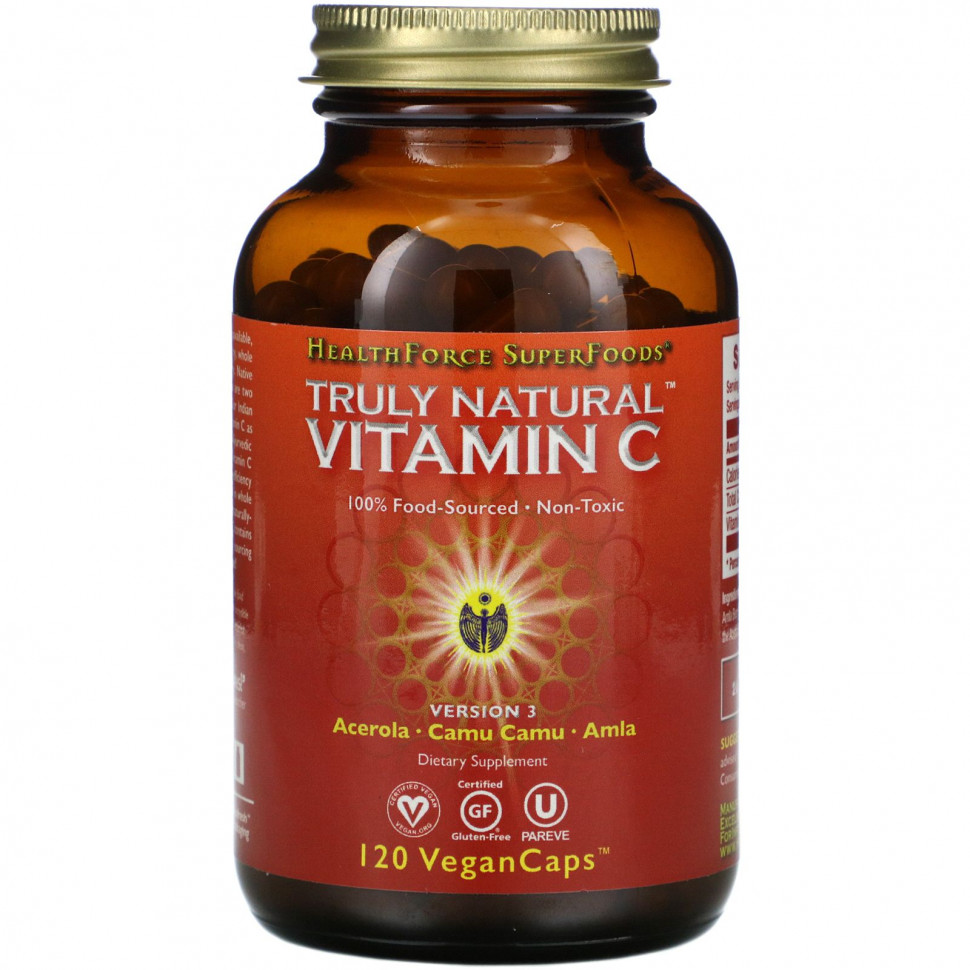 HealthForce Superfoods,  C Truly Natural, 120  VeganCaps  5640