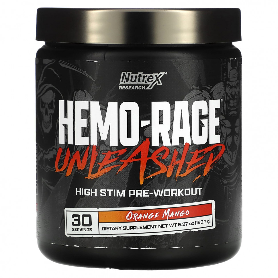 Nutrex Research, Hemo-Rage Unleash, High Stim  ,   , 180,7  (6,37 )  5000