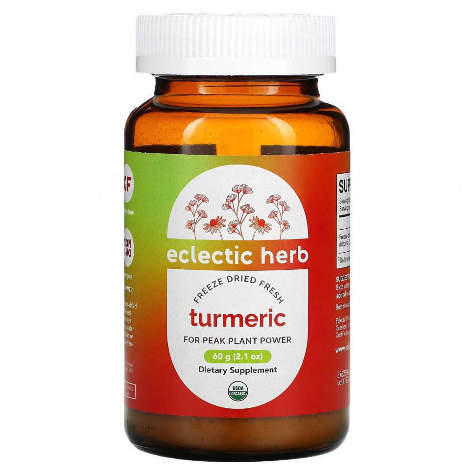 Eclectic Institute, Turmeric, Whole Food POWder, 2.1 oz (60 g)  5080