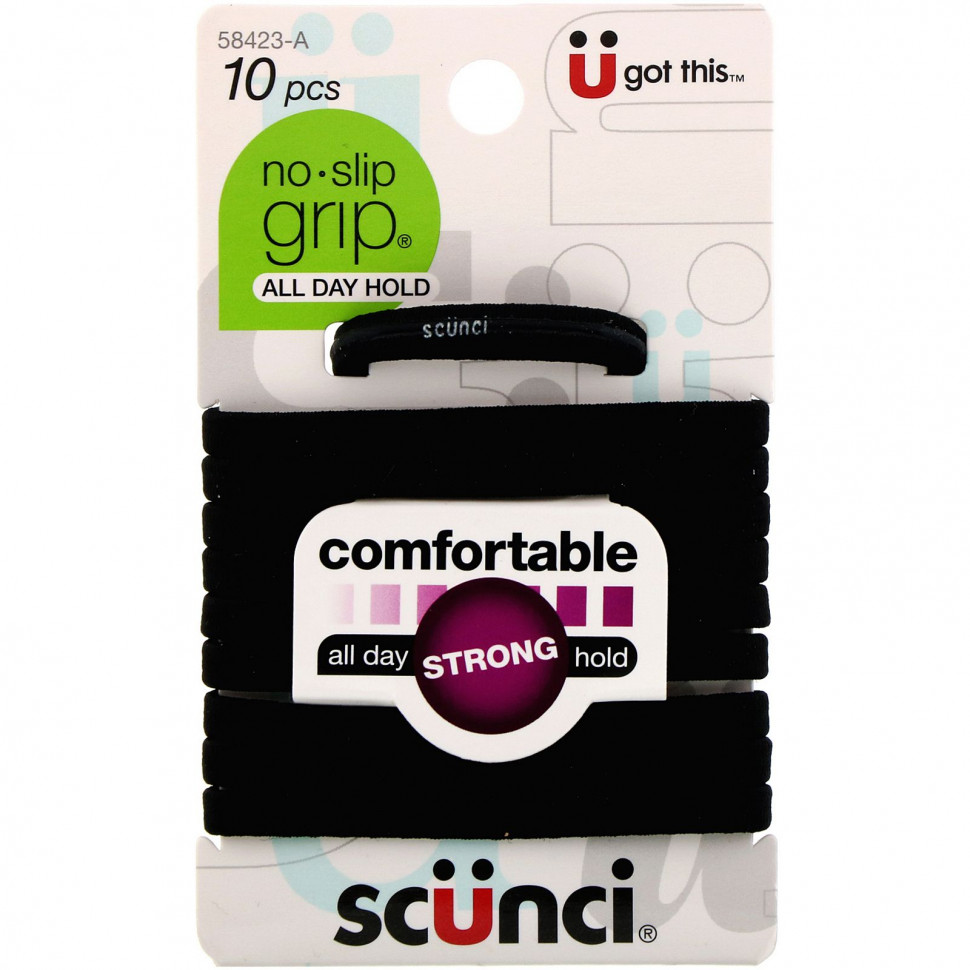 Scunci,    No Slip Grip, ,     , , 10   670