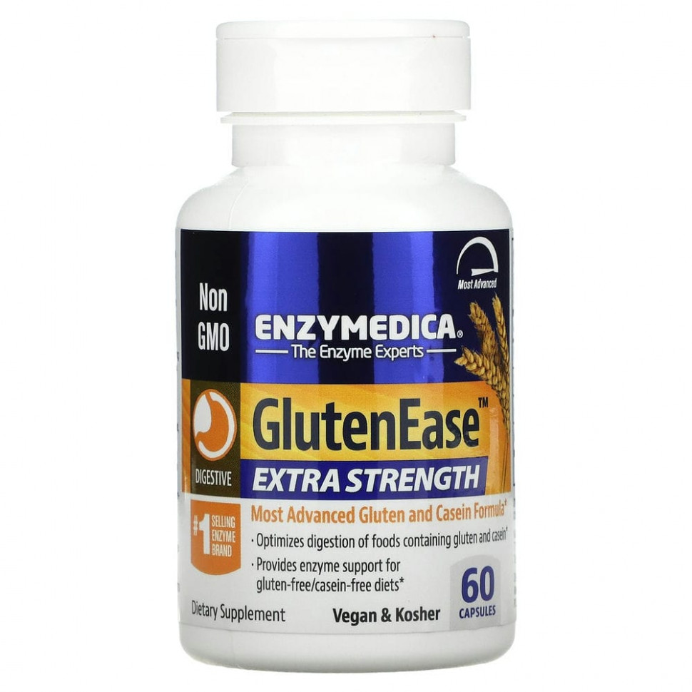 Enzymedica, GlutenEase, Extra Strength, 60   6300