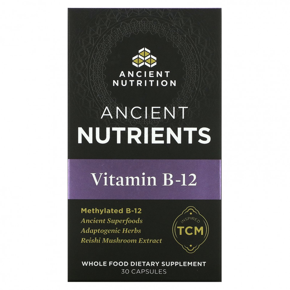 Dr. Axe / Ancient Nutrition,  B12, 30   4960
