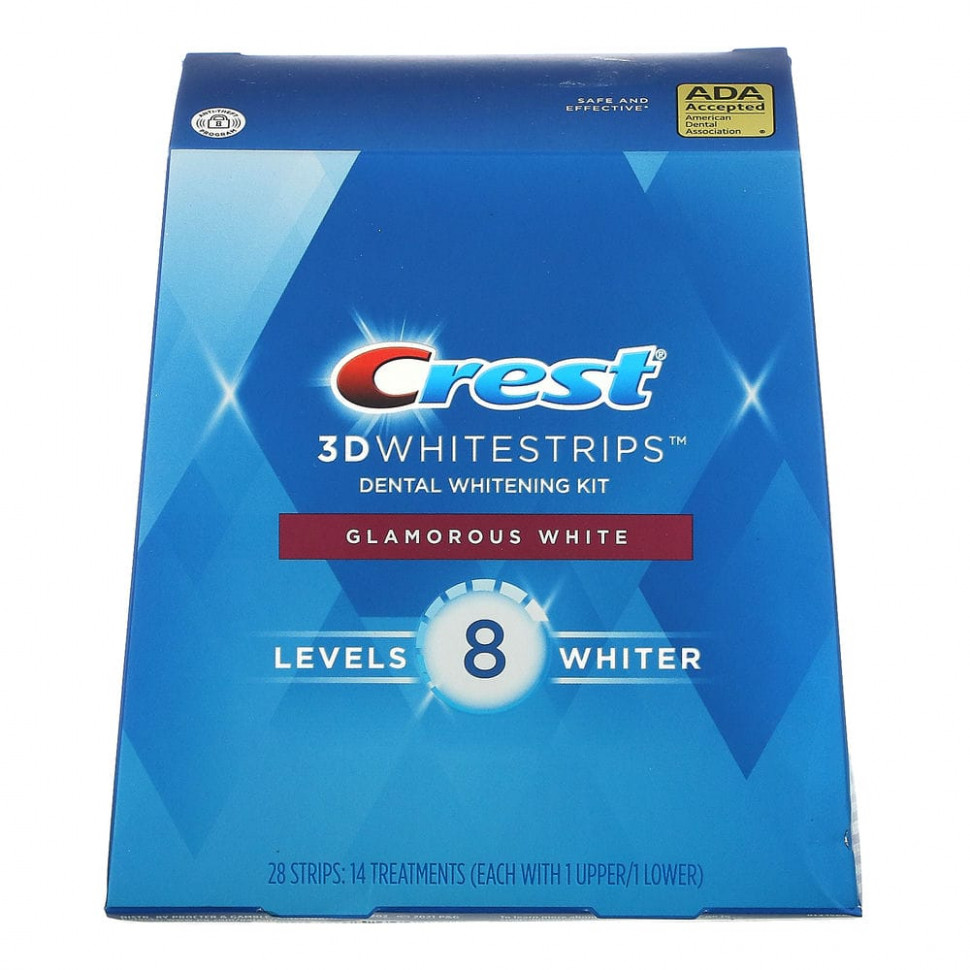 Crest, 3D Whitestrips, Glamorous White,    , 28   10100