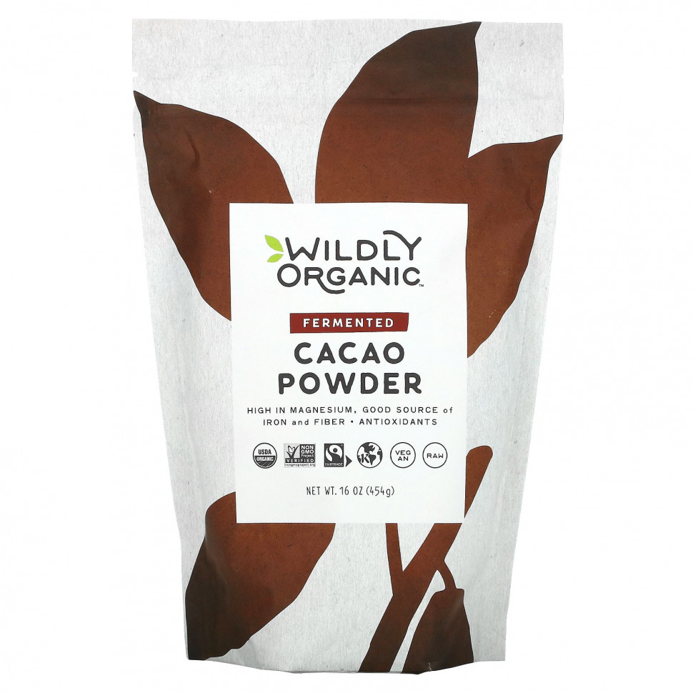 Wildly Organic, Cacao Powder, Fermented, 16 oz (454 g)  4090