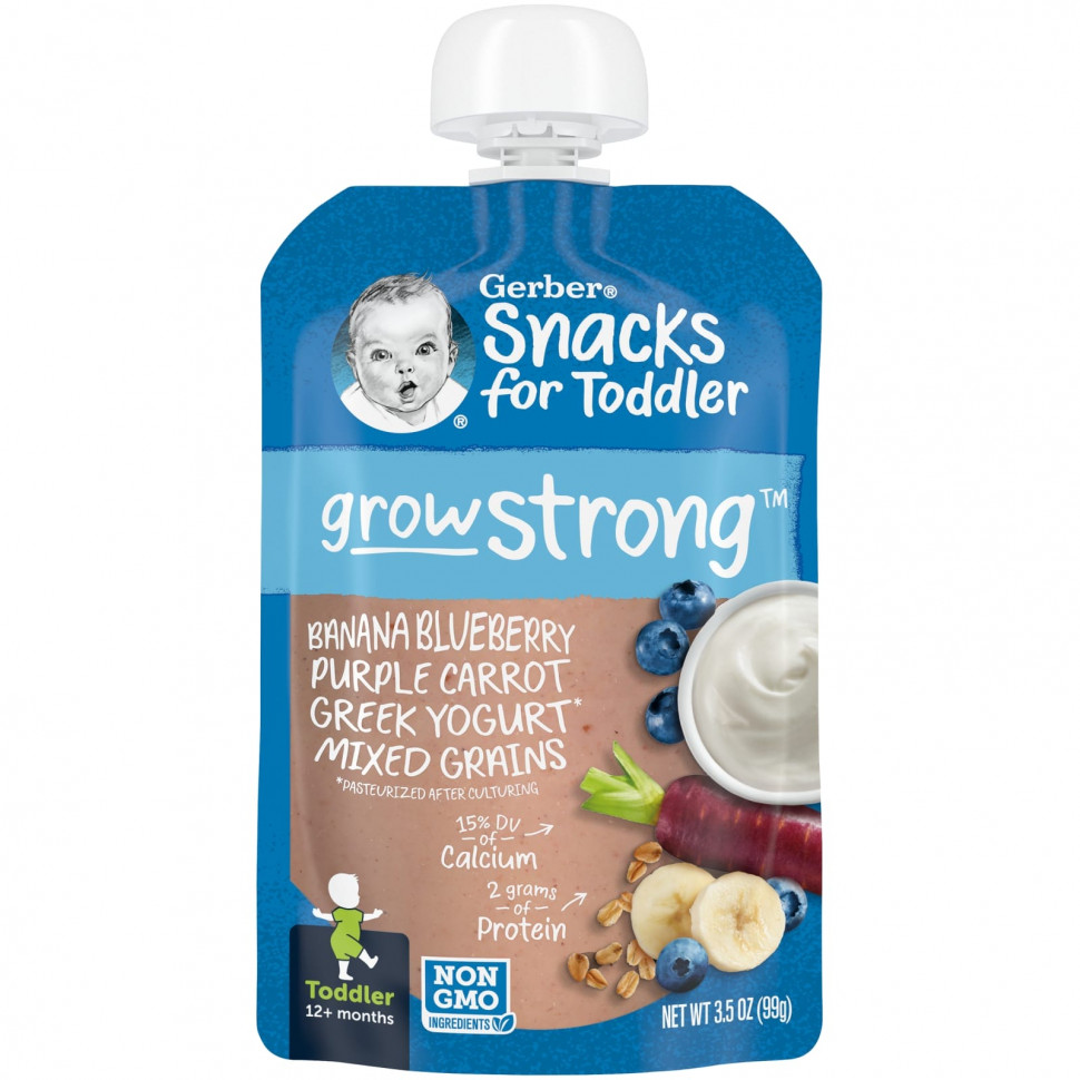 Gerber, Snacks for Toddler, Grow Strong,  12 , , , , ,  ,  , 99  (3,5 )  590