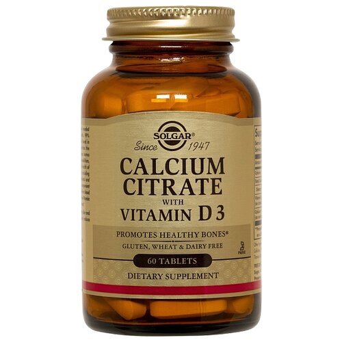 Solgar Calcium Citrate with Vitamin D3 ., 100 , 60 . 954