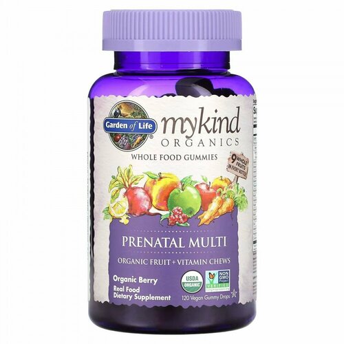 Garden of Life, MyKind Organics, Prenatal Multi, Organic Berry, 120 Vegan Gummy Drops 6999