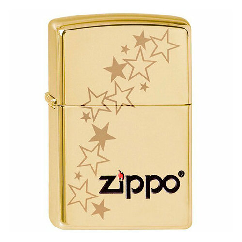  Classic  . High Polish Brass  Zippo 254B Zippo stars GS 3770