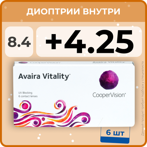   CooperVision Avaira Vitality, 6 ., R 8,4, D +4,25, , 1 . 1820