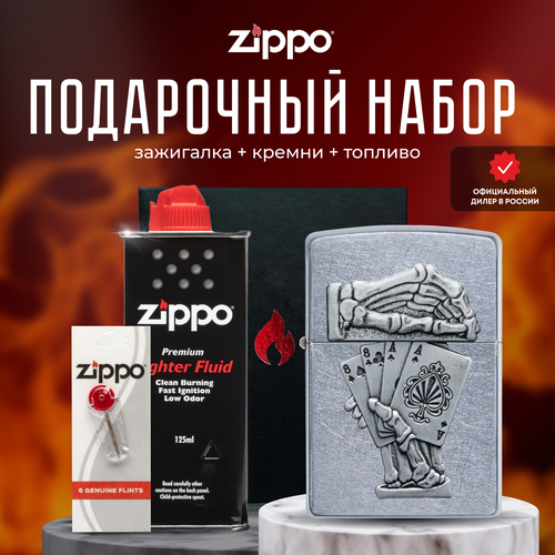  ZIPPO   (   Zippo 49536 Dead Mans Hand Emblem +  +  125  ), ,    8238 