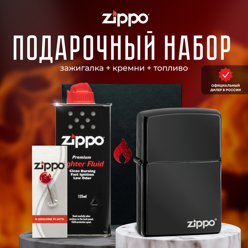  ZIPPO   (   Zippo 24756ZL Classic High Polish Black Logo +  +  125  ) 7407