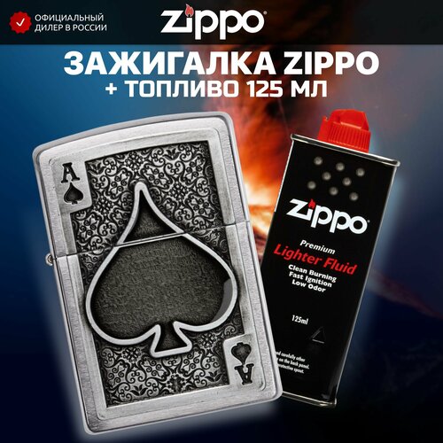   ZIPPO 49637 Ace Of Spades Emblem +     125  7627