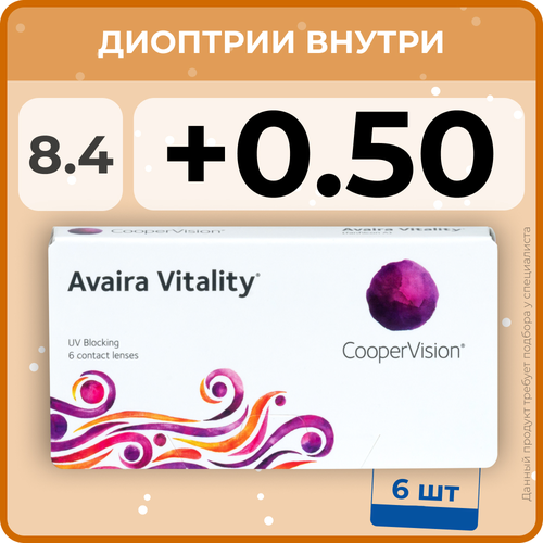   CooperVision Avaira Vitality, 6 ., R 8,4, D +0,5, , 1 . 1820