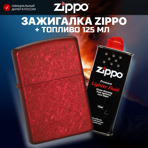  ZIPPO 21063 Classic,    Candy Apple Red +   Zippo 125  4553