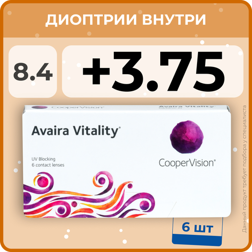   CooperVision Avaira Vitality, 6 ., R 8,4, D +3,75, , 1 . 1820