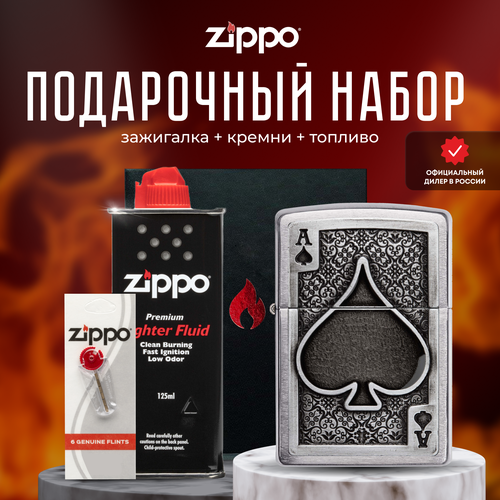  ZIPPO   (   Zippo 49637 Ace Of Spades Emblem +  +  125  ) 8903