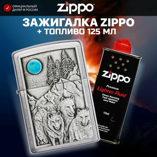   ZIPPO 49295 Wolf Pack and Moon Emblem +     125  7627