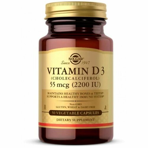 Solgar Vitamin D3 55 Mg (2200 IU), 50  1830