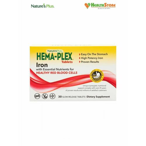 NaturesPlus HEMA-PLEX Iron Tablets Box 30 .  ,  30 2200