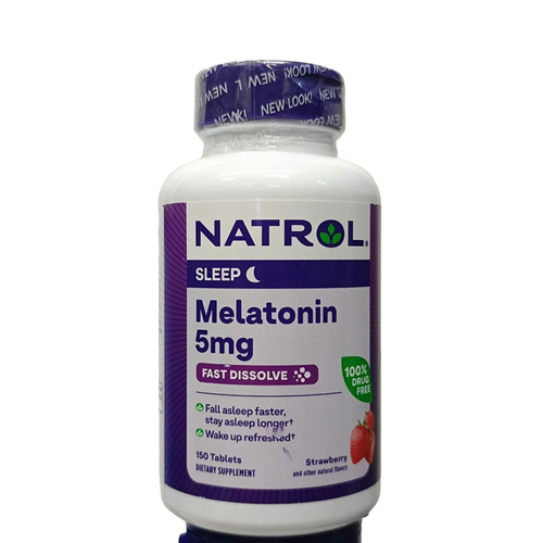   Natrol Melatonin Fast Dissolve Strawberry 5 mg, 50 , 5 , 150 . 2900