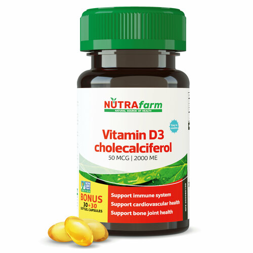  , 3 D3 2000 ME 60  NUTRAFARM Vitamin D 222