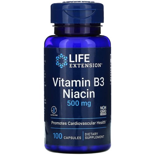  Life Extension Vitamin B3 Niacin, 90 , 500 , 100 . 1518