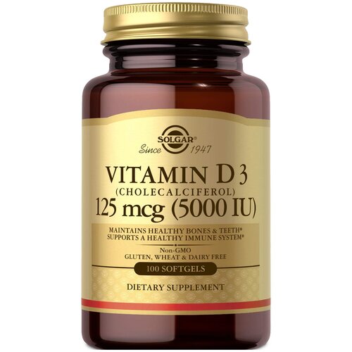  SOLGAR Vitamin D3 (Cholecalciferol) 5000 , 100 . 2988