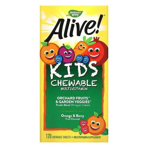  Nature's Way Alive! Kids chewable multivitamin, 250 , 120 . 2540