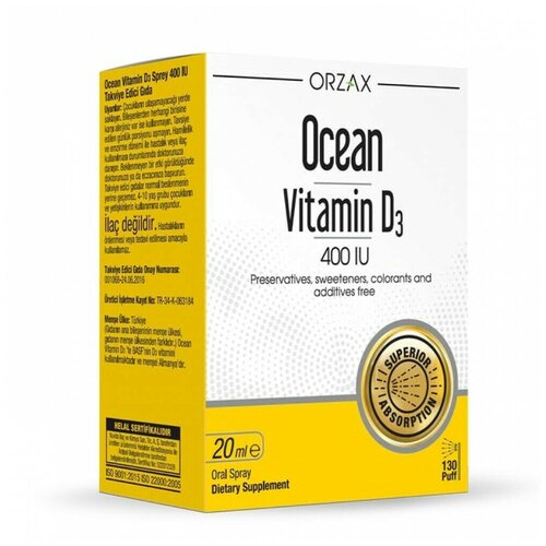 Orzax Ocean vitamin d3 400 iu 20ml spray 594