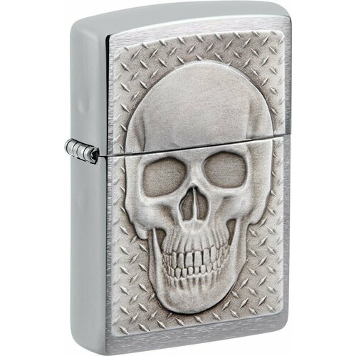  ZIPPO Skull Design   Brushed Chrome, /, , 38x13x57 , ,    11550 