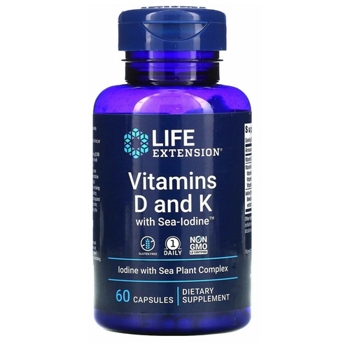  Life Extension Vitamins D and K with Sea-Iodine, 80 , 60 . 2532